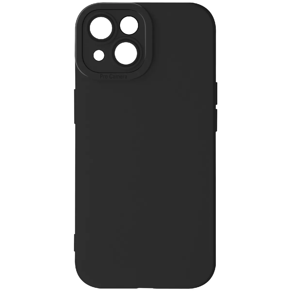 Avizar Noir Coque Pour Iphone 13 Silicone Mat Protection Caméra