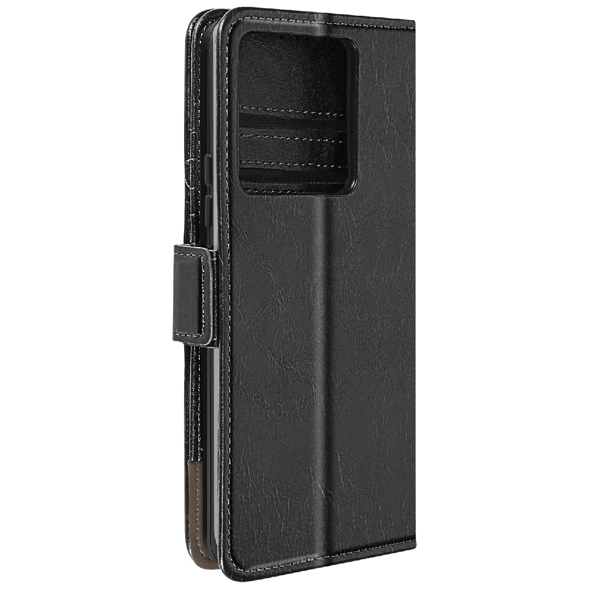 Avizar Noir Étui Pour Xiaomi Redmi Note 13 Pro 5G Portefeuille Rfid Support Vidéo