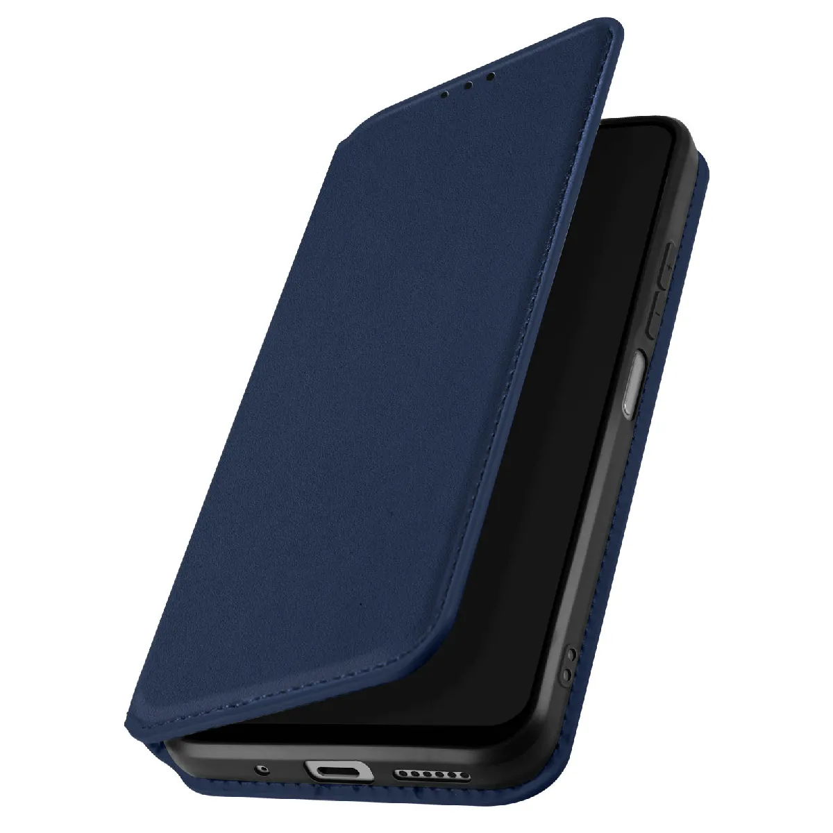 Avizar Bleu Etui Portefeuille Pour Xiaomi Redmi 12 Clapet Magnétique Avec Support Nuit
