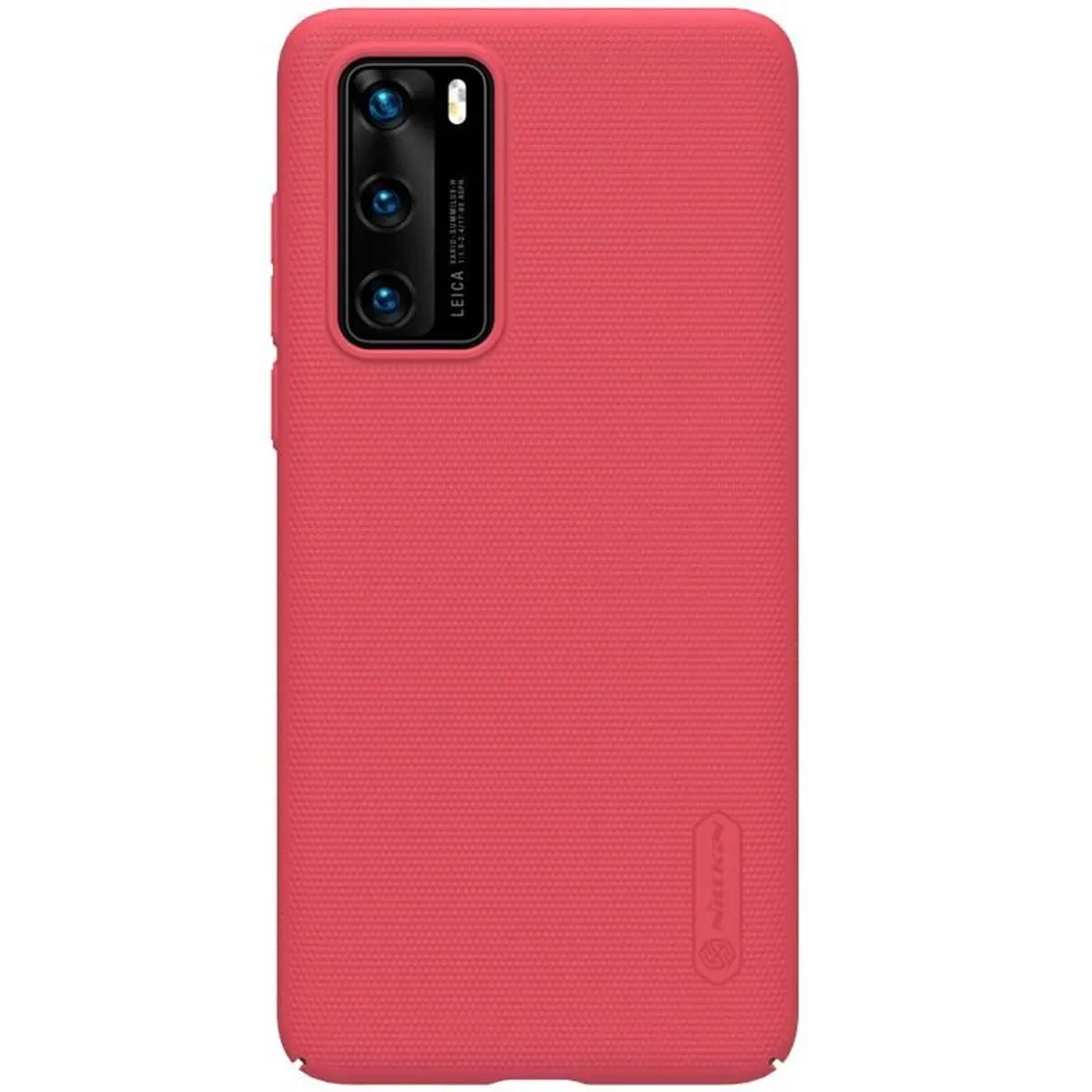 Nillkin Rouge Coque Pour Huawei P40 Série Super Frosted Shield Compatible Chargement Qi