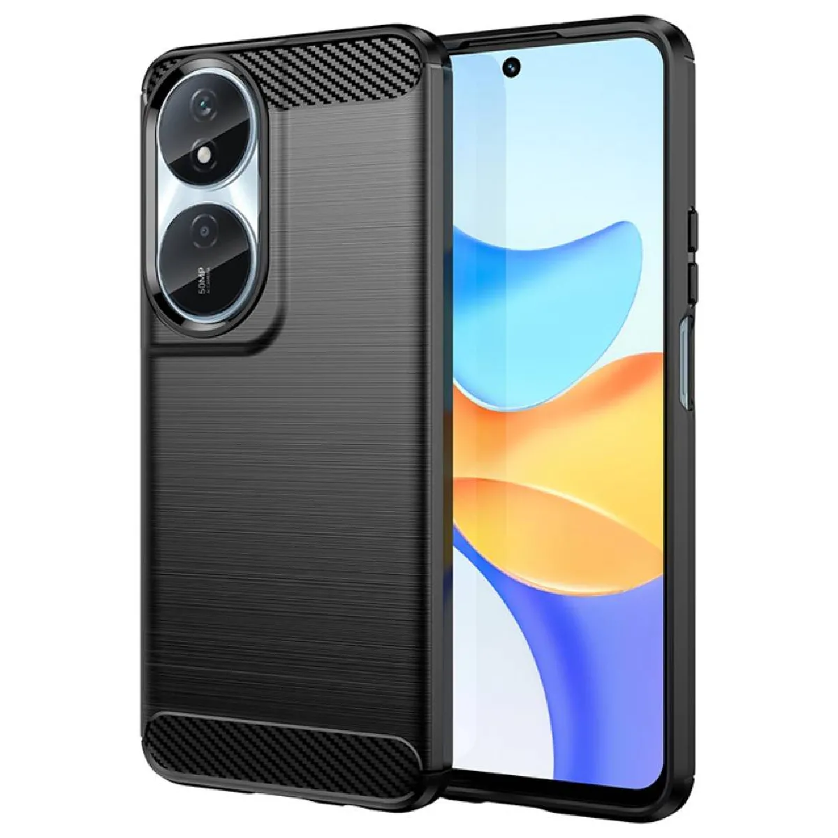 Htdmobiles Noir Coque En Silicone Honor 90 Smart / X7b - Carbone