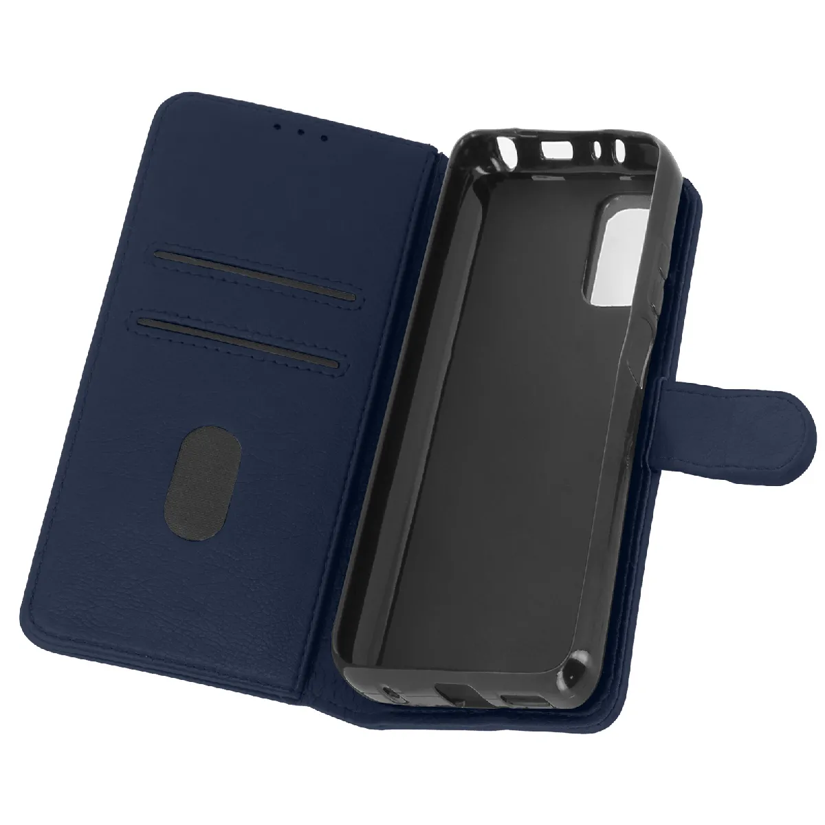 Avizar Bleu Étui Pour Xiaomi Redmi Note 10 Pro Clapet Portefeuille Support Vidéo Nuit