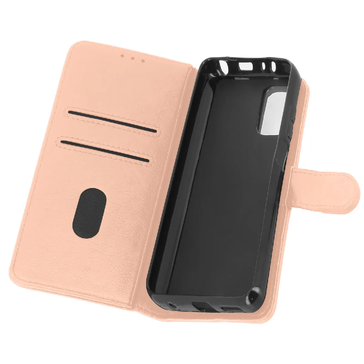 Avizar Rose Étui Pour Xiaomi Redmi Note 10 Pro Clapet Portefeuille Support Vidéo Champagne