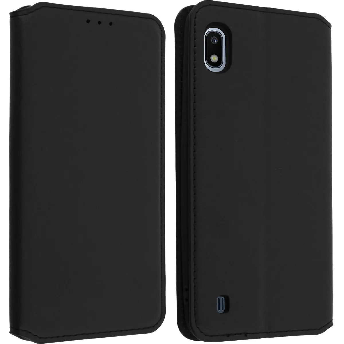 Avizar Noir Housse Pour Samsung Galaxy A10 Étui Folio Fonction Support Vidéo