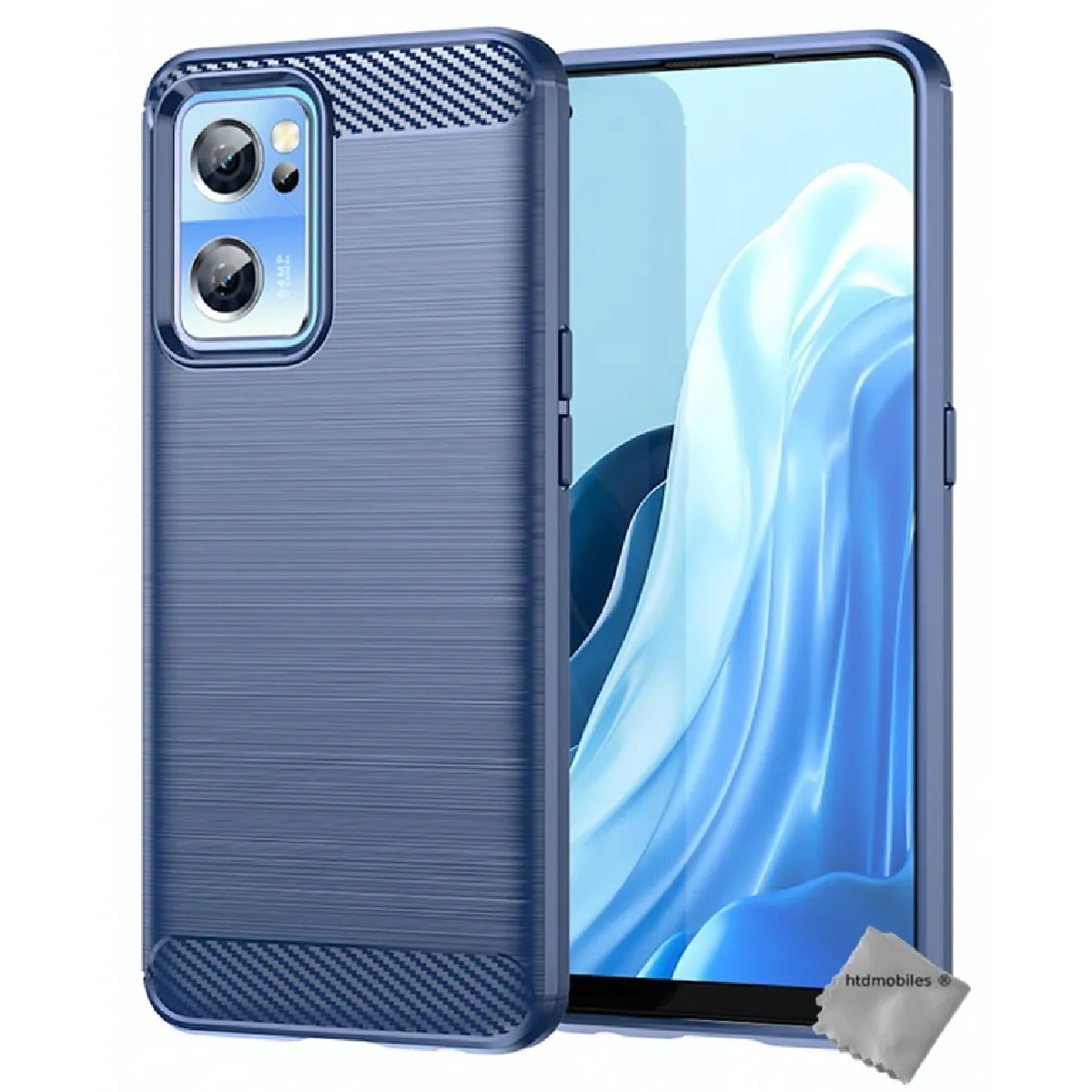 Htdmobiles Bleu Coque Oneplus Nord Ce 2 5G - Foncé Carbone