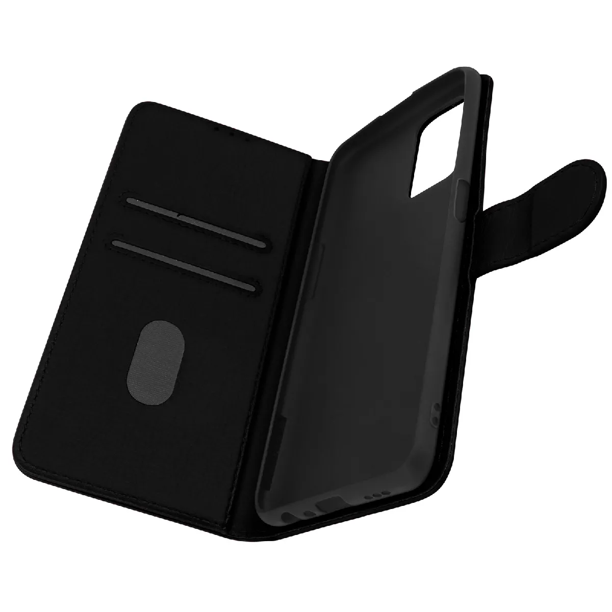 Avizar Noir Housse Pour Oppo A54 5G Et A74 5G Clapet Portefeuille Fonction Support