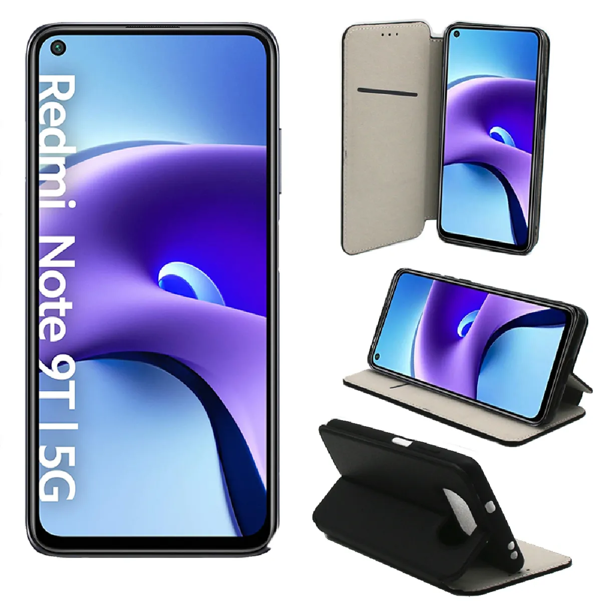 Xeptio Bleu Xiaomi Redmi Note 9T 5G Etui / Housse Pochette Protection - Neuf - Image 2