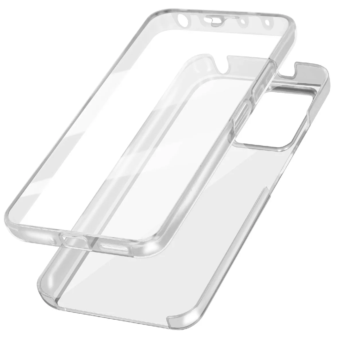 Avizar Coque 360 Pour Xiaomi Redmi Note 12 Pro Plus 5G Arrière Rigide Avant Souple Transparent