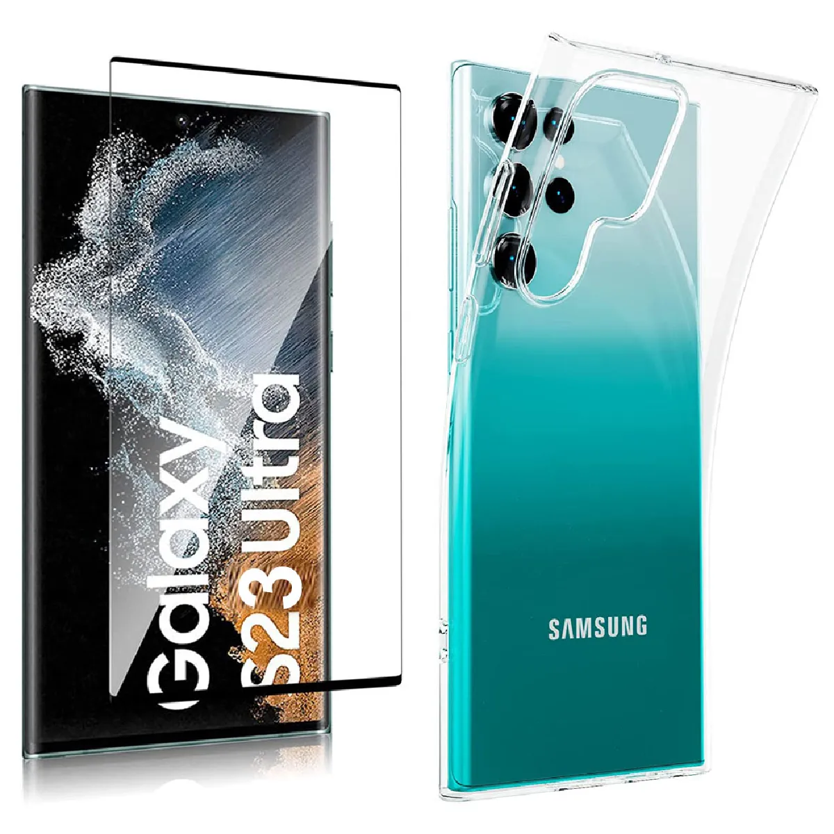 Xeptio Coque Et Verre Trempé Pour Samsung Galaxy S23 Ultra 5G - 2 Pièces
