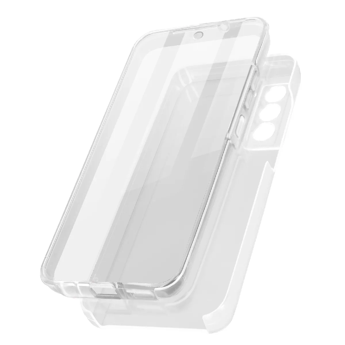 Avizar Coque Samsung Galaxy S21 Fe Arrière Rigide Et Avant Souple Transparent
