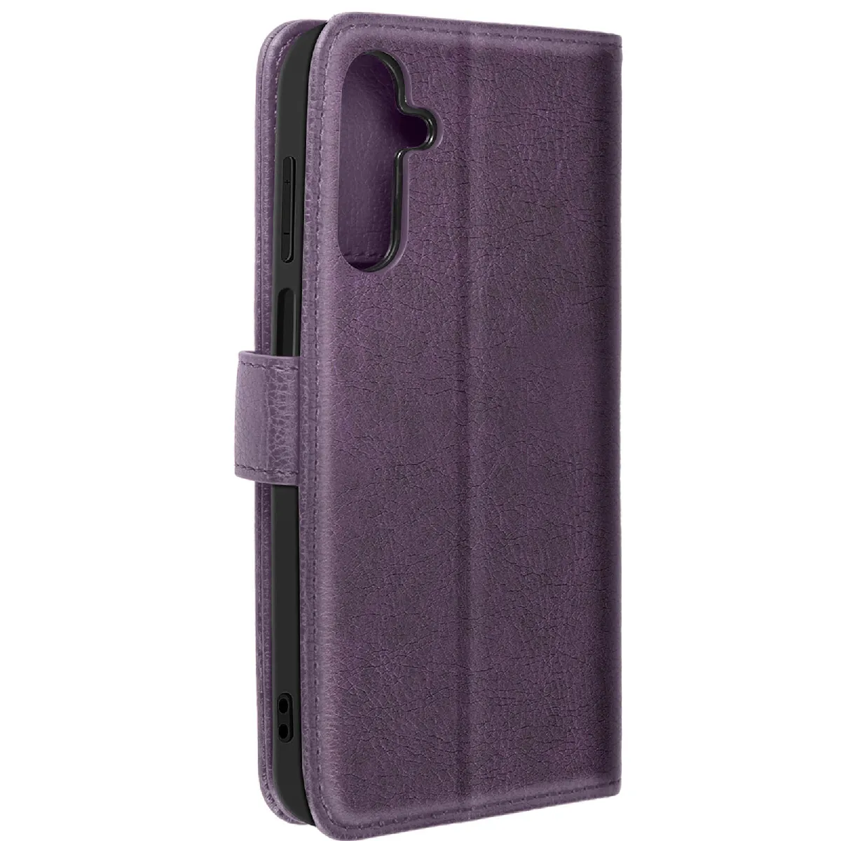 Avizar Violet Étui Pour Samsung Galaxy A15 Clapet Portefeuille Et Support Vidéo Foncé