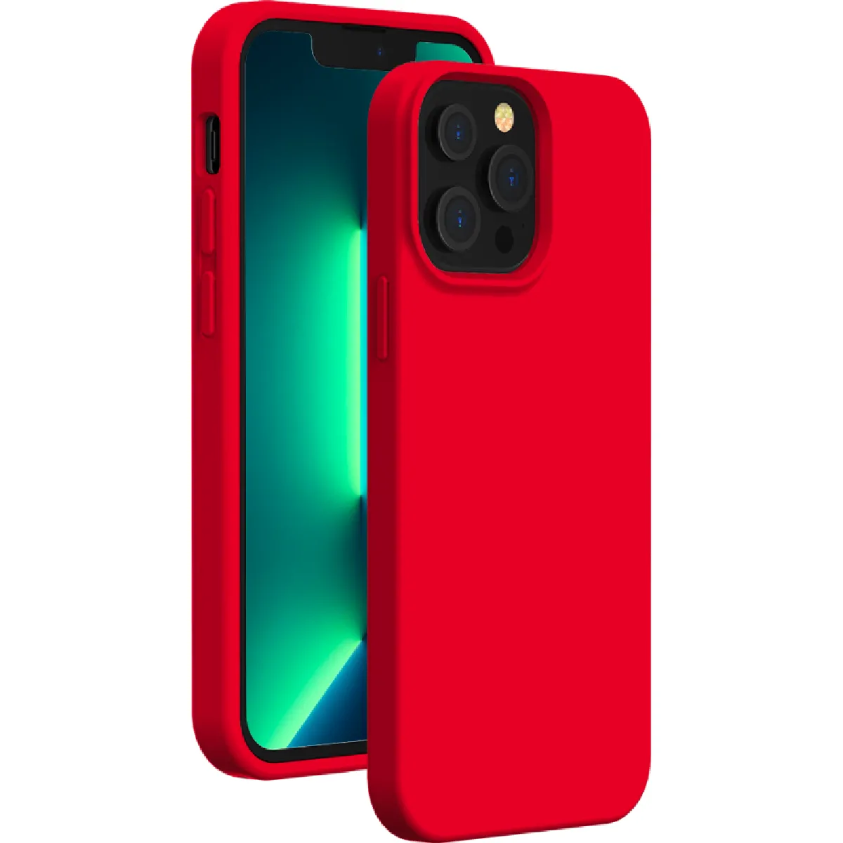 BIGBEN  connected covsoftip1361pr - coque soft touch ip 13 pro red