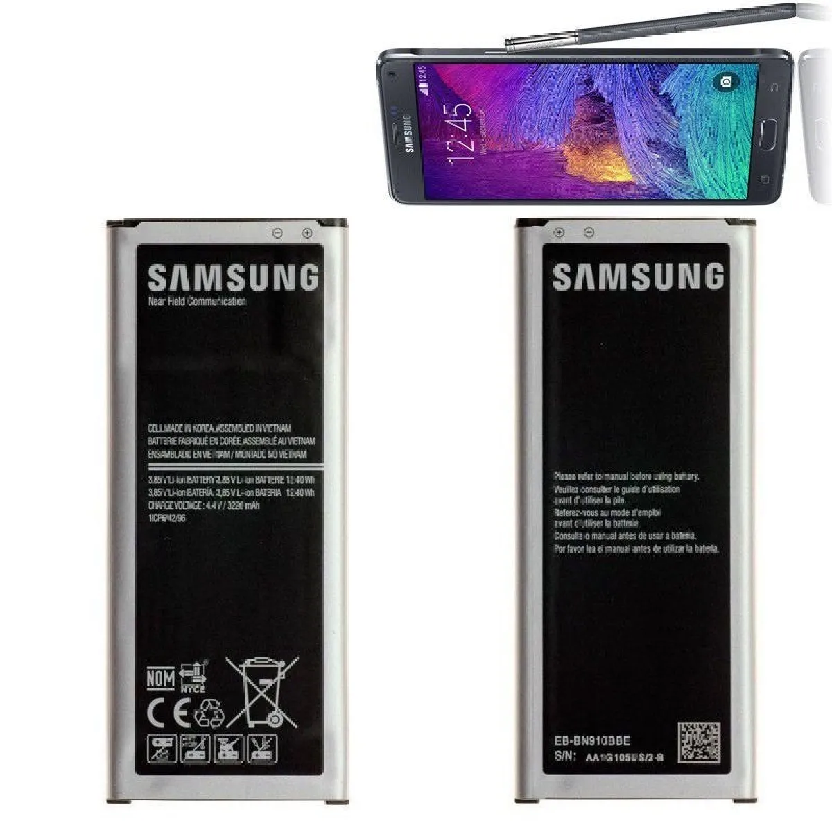 Samsung Batterie Note 4 N910 - vue 2