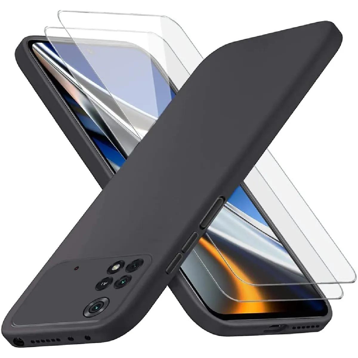 Little Boutik Noire Coque Avec 2 Verres Trempés Xiaomi Poco X4 Pro 5G