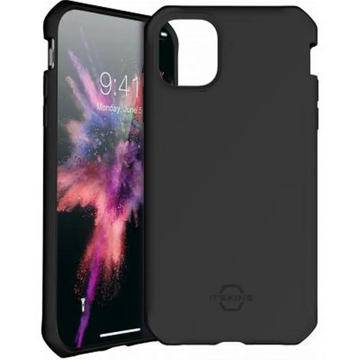 Itskins Noir Coque Pour Iphone 11 Pro Rigide Spectrum Solid
