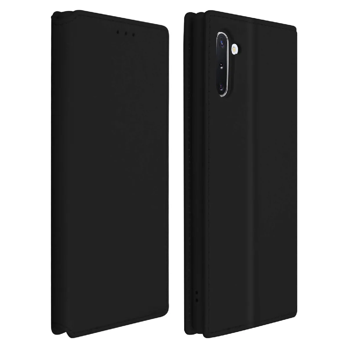 Avizar Noir Housse Pour Samsung Galaxy Note 10 Étui Folio Portefeuille Fonction Support