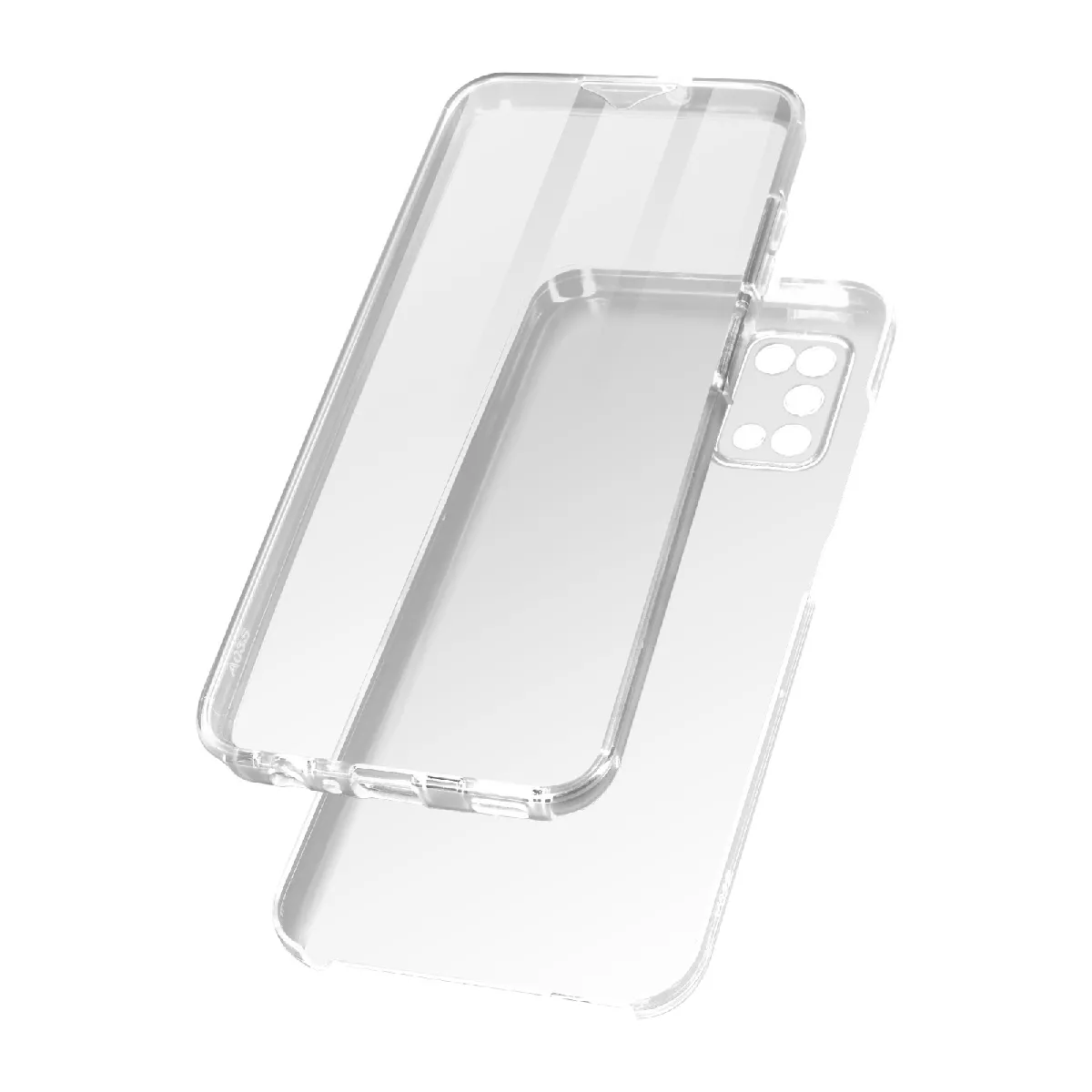 Avizar Coque Samsung Galaxy A03s Arrière Rigide Et Avant Souple Transparent