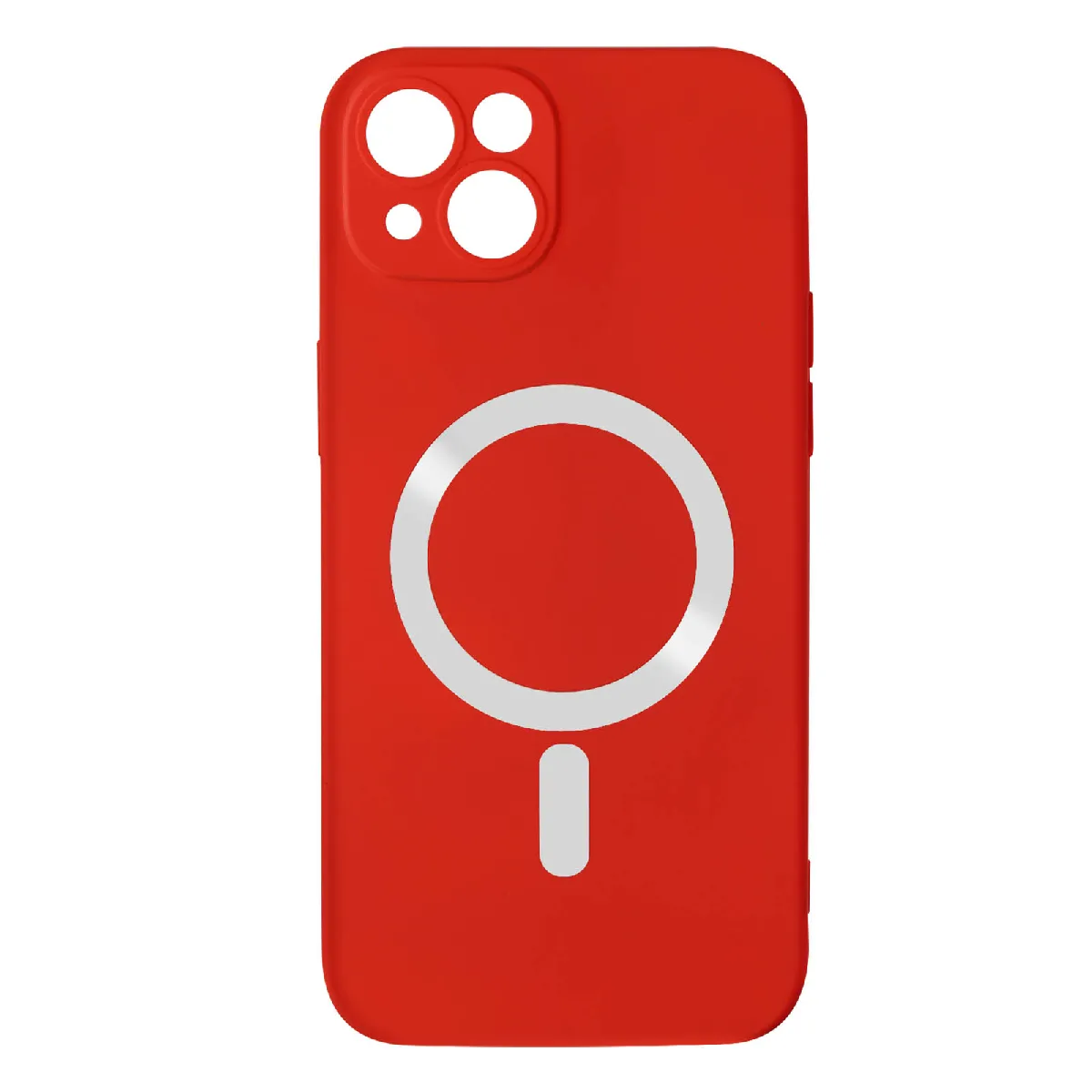 Avizar Rouge Coque Pour Iphone 14 Compatible Magsafe Semi Rigide Soft-Touch