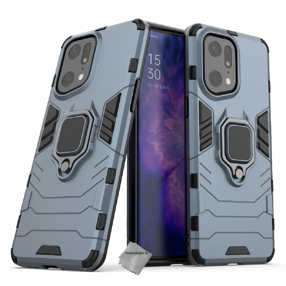 Htdmobiles Bleu Coque Oppo Find X5 Pro 5G - Foncé
