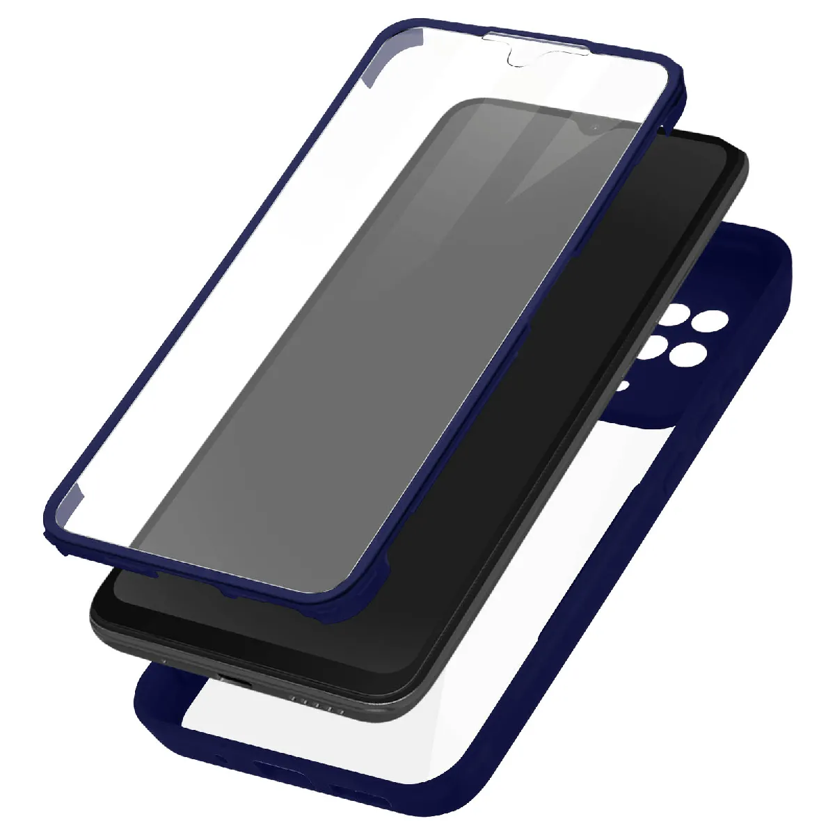 Avizar Bleu Coque Pour Xiaomi Redmi 10C Dos Plexiglas Et Avant Polymère