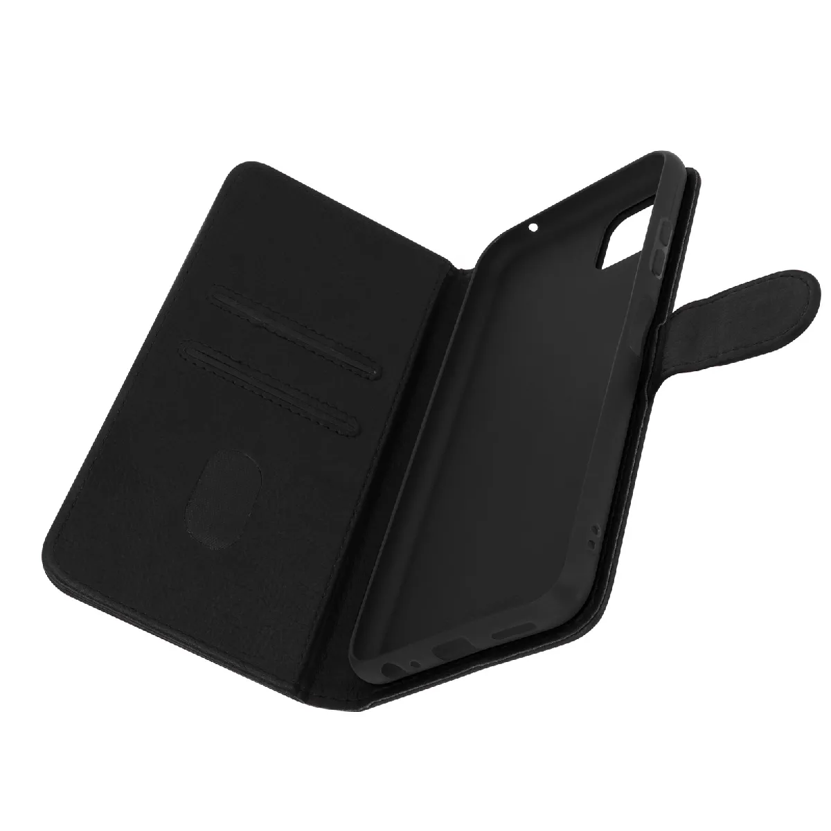 Avizar Noir Étui Pour Samsung Galaxy A22 5G Protection Avec Porte-Carte Fonction Support