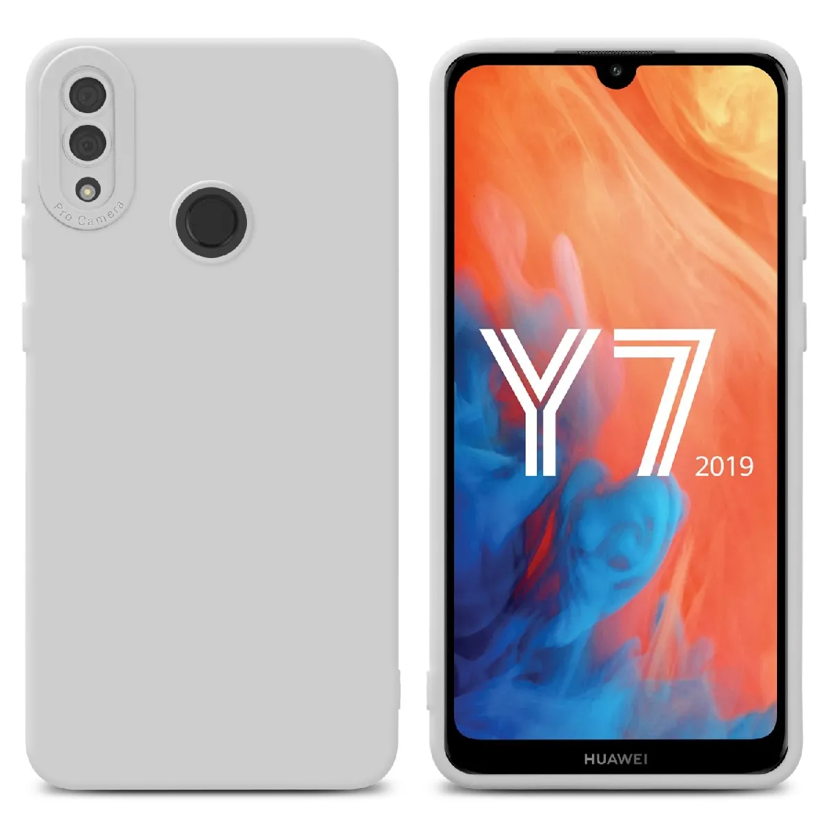 Cadorabo Blanc Huawei Y7 2019