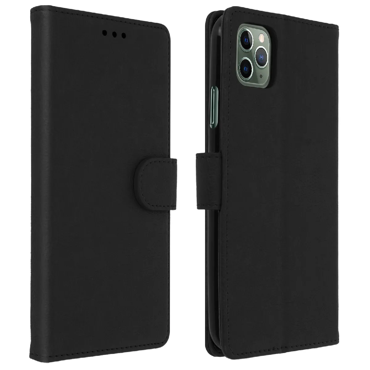 Avizar Noir Étui Pour Iphone 11 Pro Housse Intégrale Porte-Cartes Fonction Support