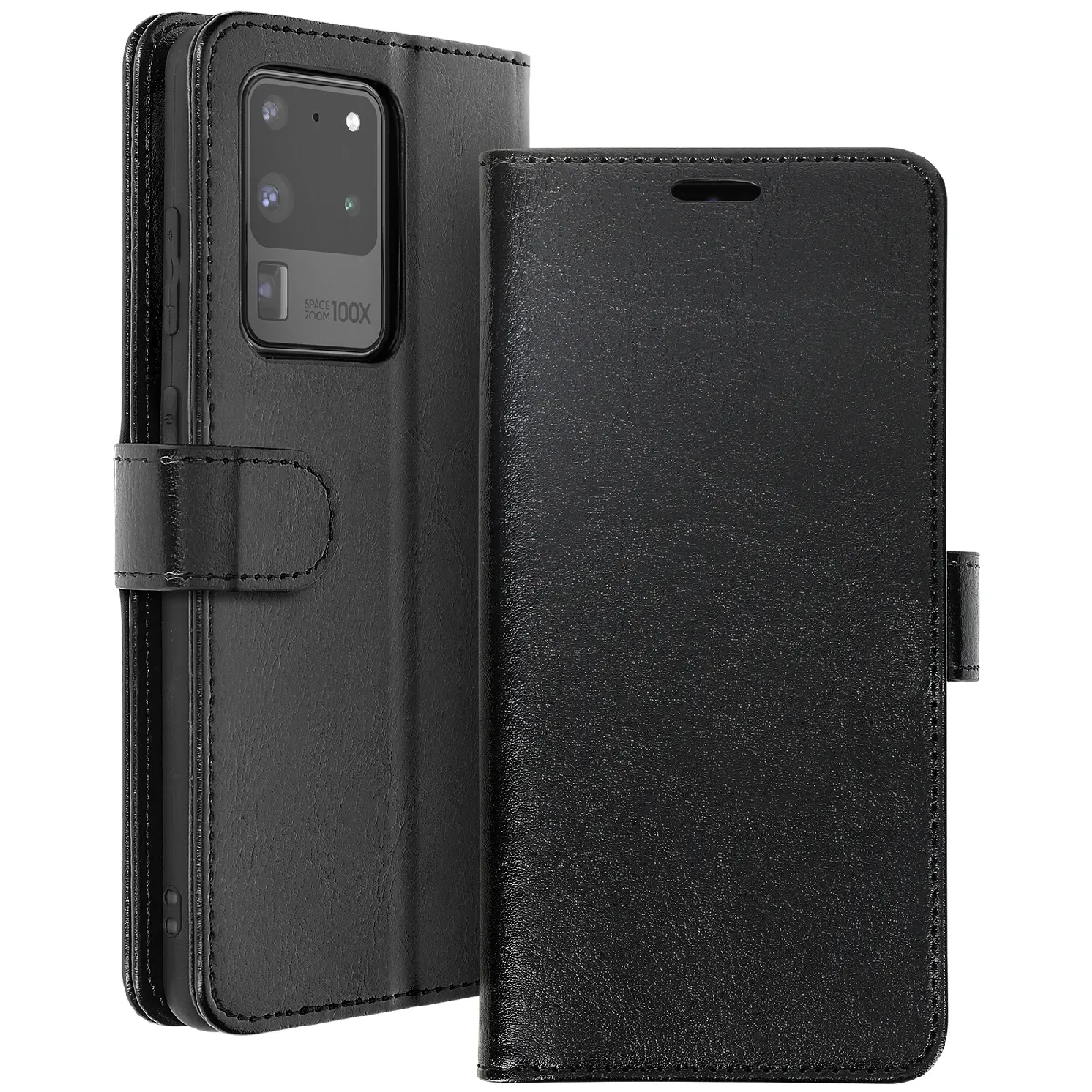 Avizar Noir Housse Pour Samsung Galaxy S20 Ultra Porte-Carte Fonction Support Vidéo Vintage