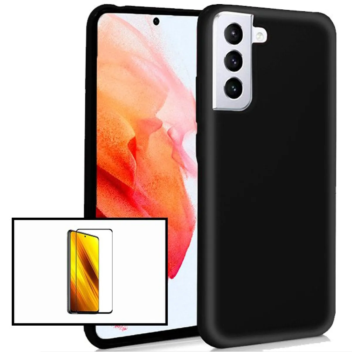 PHONECARE  Kit Verre + Coque Galaxy S21 5G