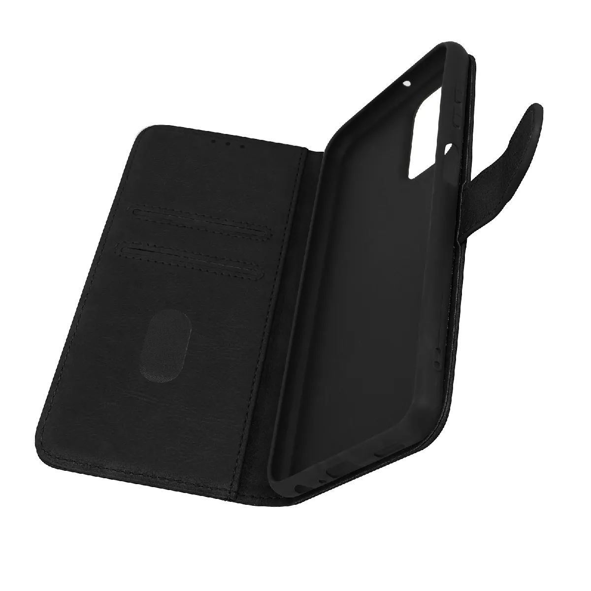 Avizar Noir Étui Pour Galaxy A23 5G / M23 5G Série Chesterfield Avec Fonction Support