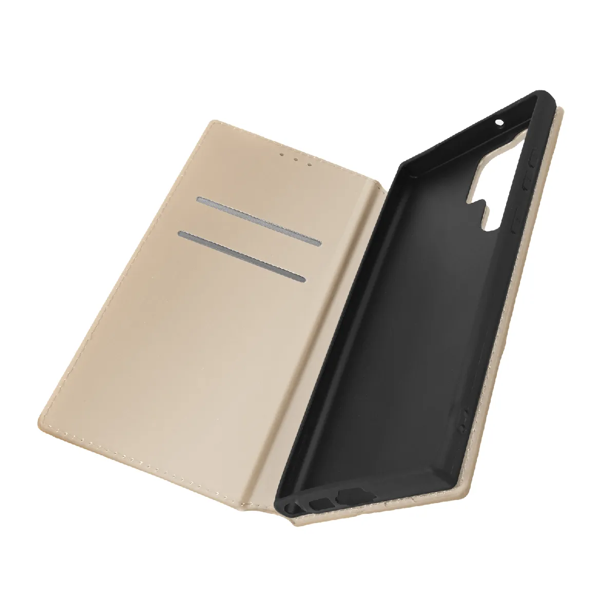 Avizar Doré Housse Pour Samsung Galaxy S23 Ultra Clapet Porte-Carte Support Vidéo E