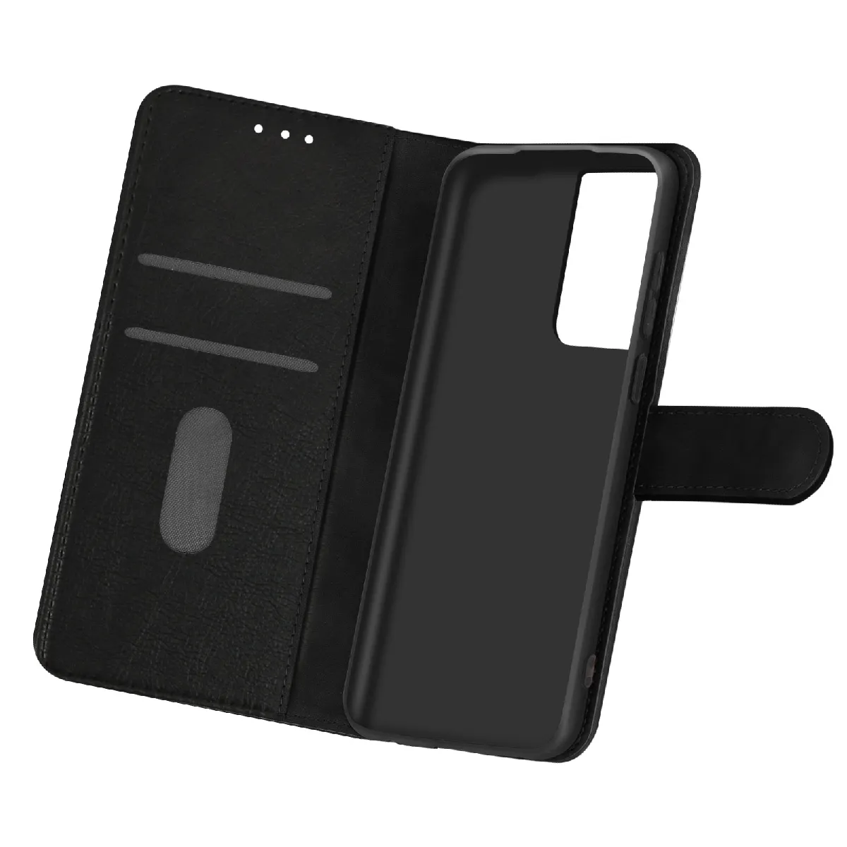 Avizar Noir Étui Pour Samsung Galaxy S21 Ultra Protection Avec Porte-Carte Fonction Support