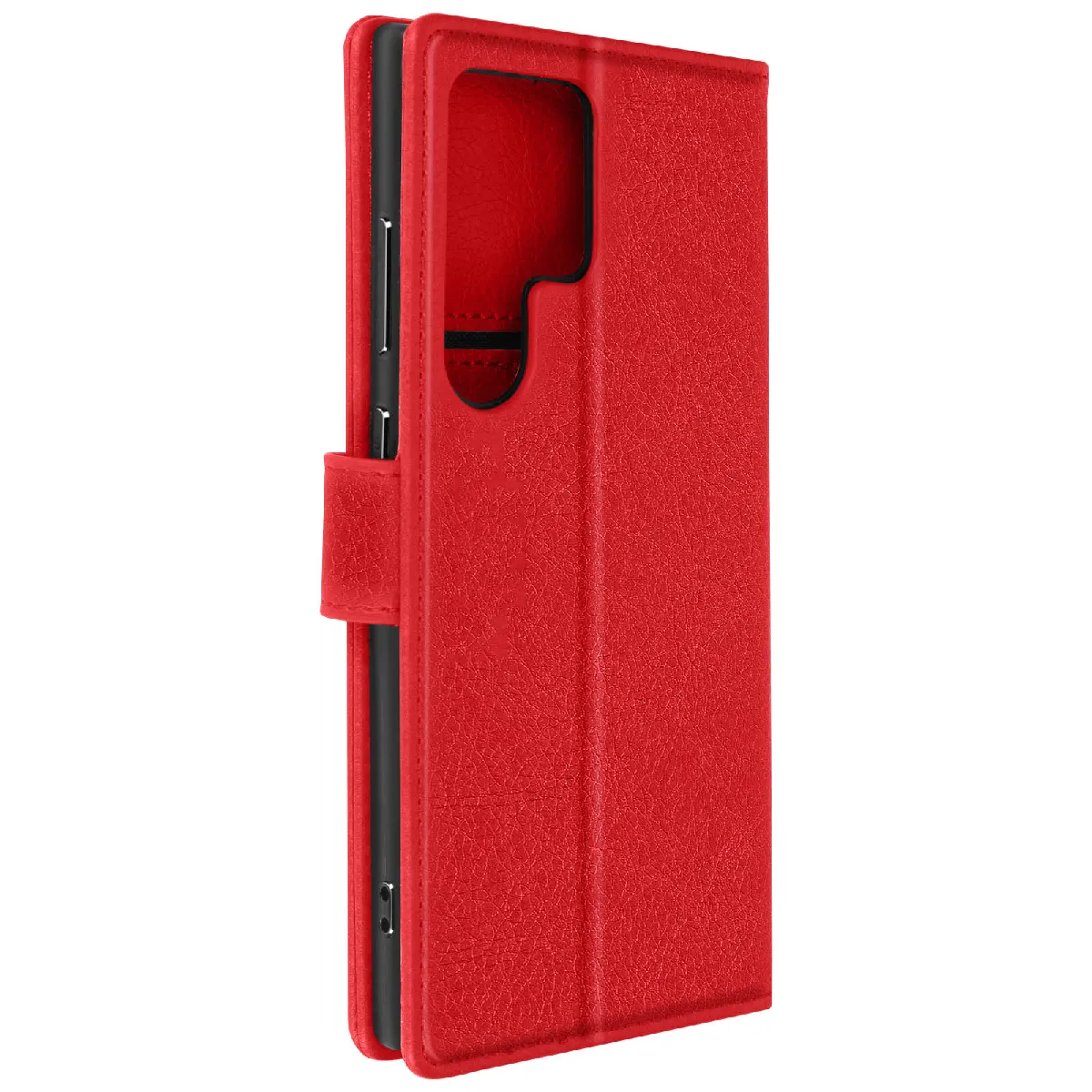 Avizar Rouge Étui Pour Samsung Galaxy S24 Ultra Portefeuille Et Support Vidéo