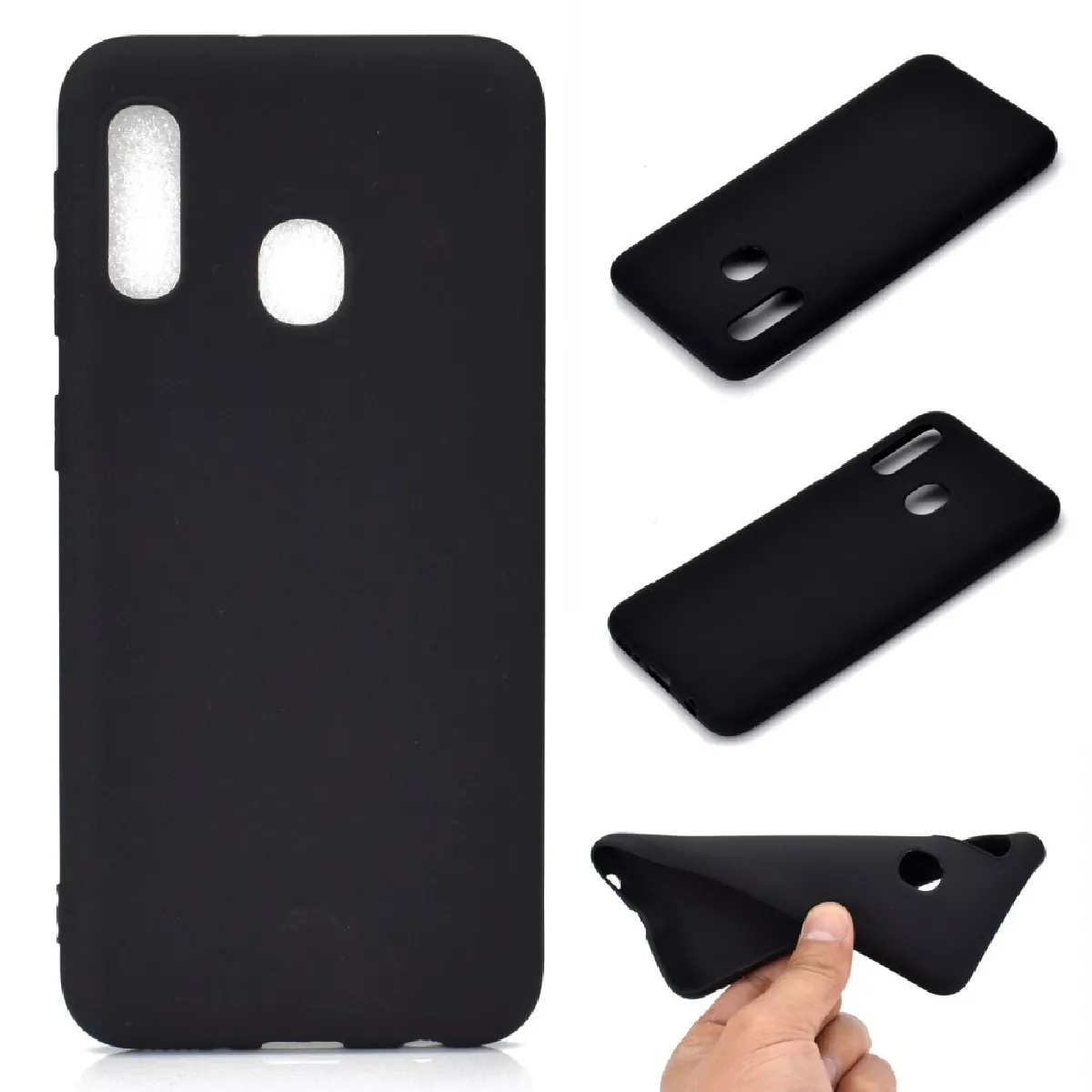Coque givré noir Samsung Galaxy A20e