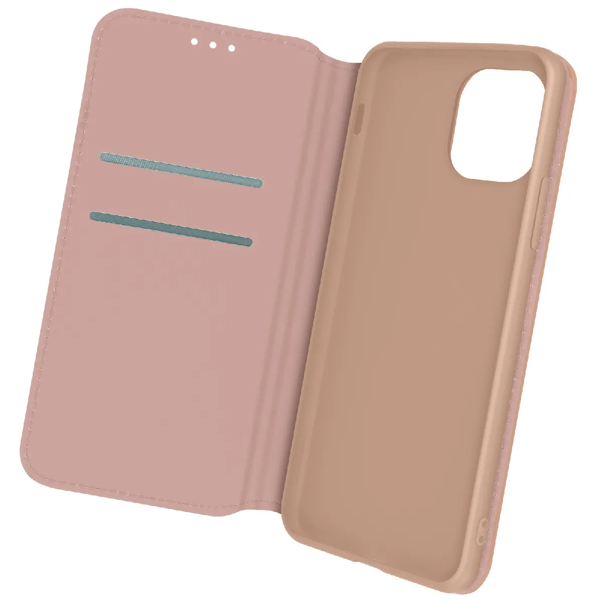Avizar Rose Housse Folio Pour Iphone 12 Pro Max Portefeuille Fonction Support Vidéo