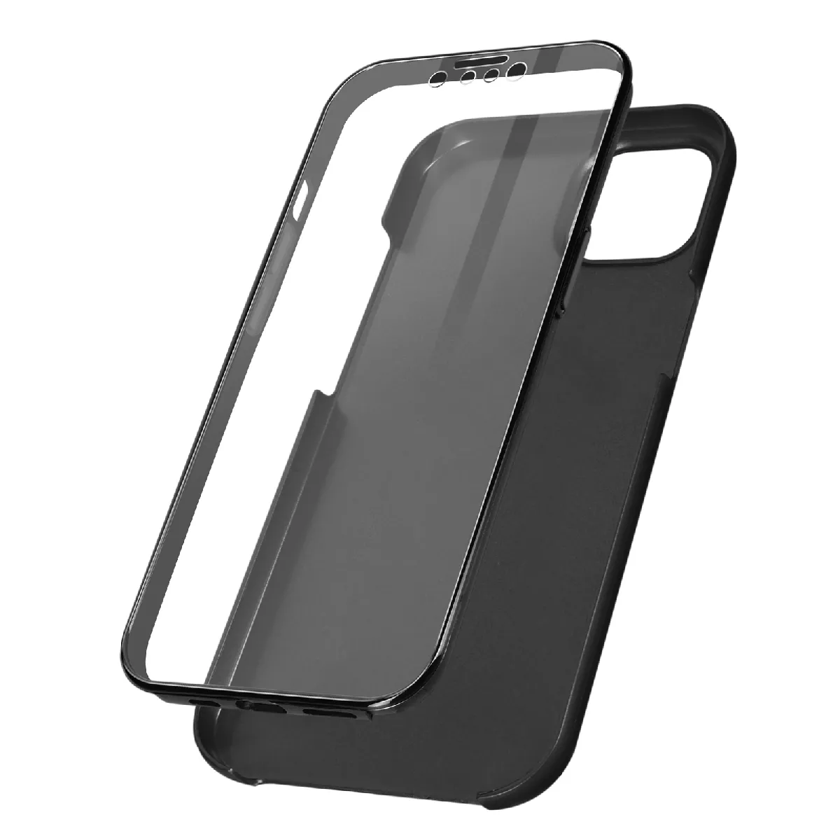 Avizar Noir Coque Iphone 13 Mini Arrière Rigide Et Avant Souple - Neuf - Image 3