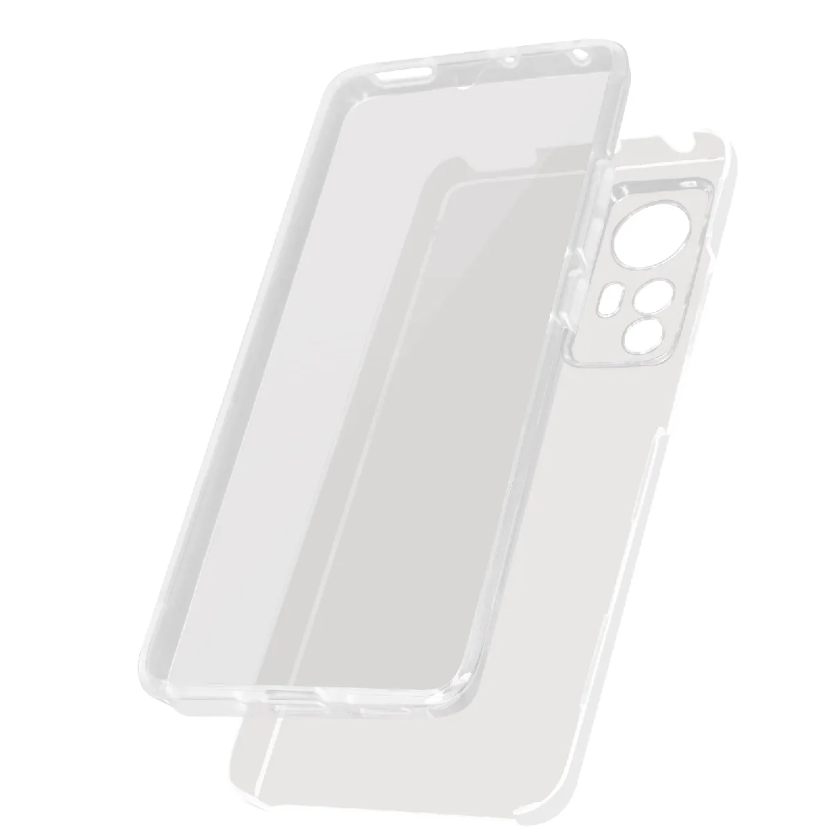 Avizar Coque Intégrale Xiaomi 12 Pro Arrière Rigide Et Avant Souple Transparent