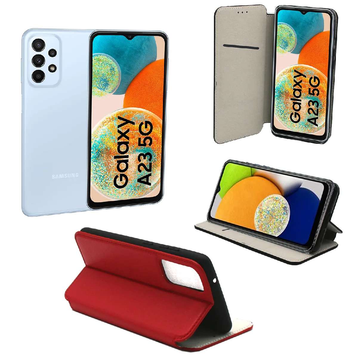 Xeptio Étui Portefeuille À Rabat Samsung Galaxy A23 5G