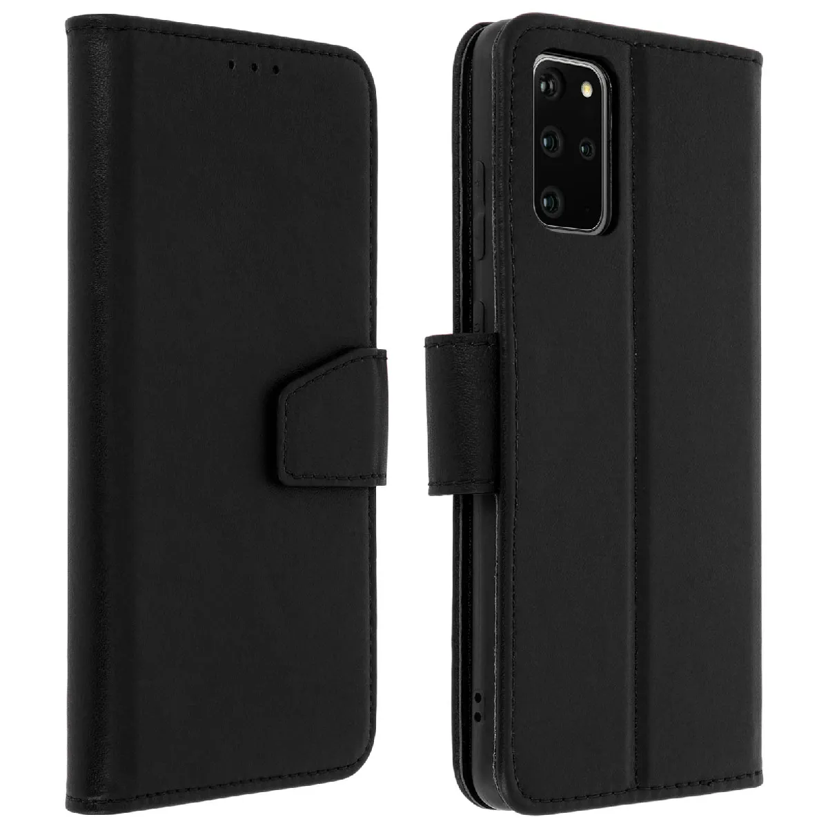 Avizar Noir Housse Pour Samsung Galaxy S20 Cuir Porte-Carte Fonction Support Premium