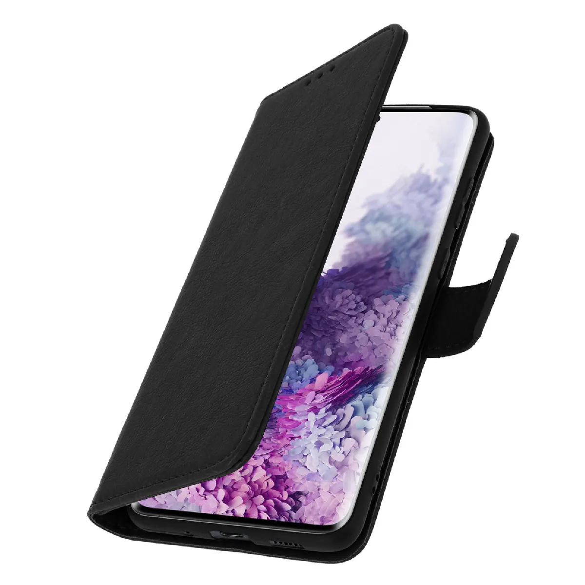 Avizar Noir Étui Pour Samsung Galaxy S20 Clapet Portefeuille Fonction Support Vidéo