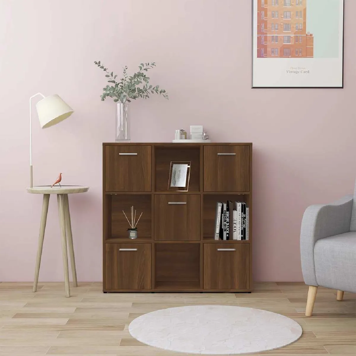 VIDAXL - Bibliothèque - Chêne - Marron - 90x30x90 cm - Image 3