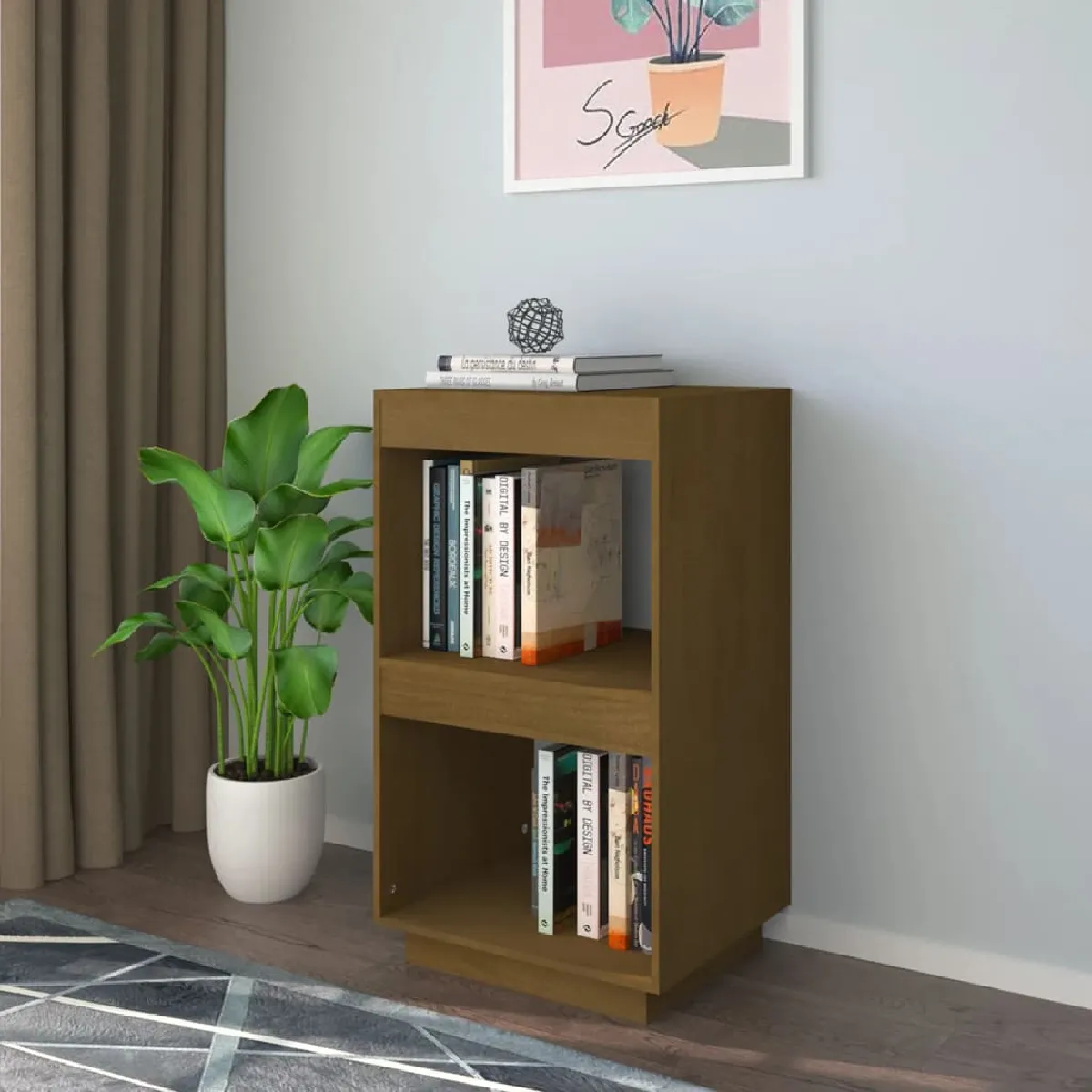 Vidaxl Bibliothèque Marron miel 40x35x71 cm Bois de pin massif