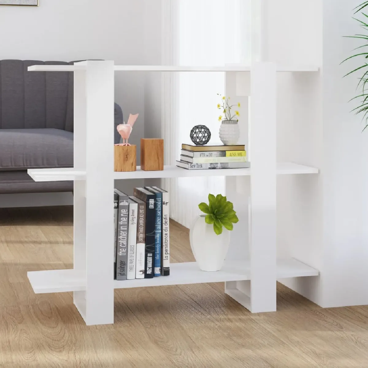 Vidaxl Blanc Bibliothèque Brillant