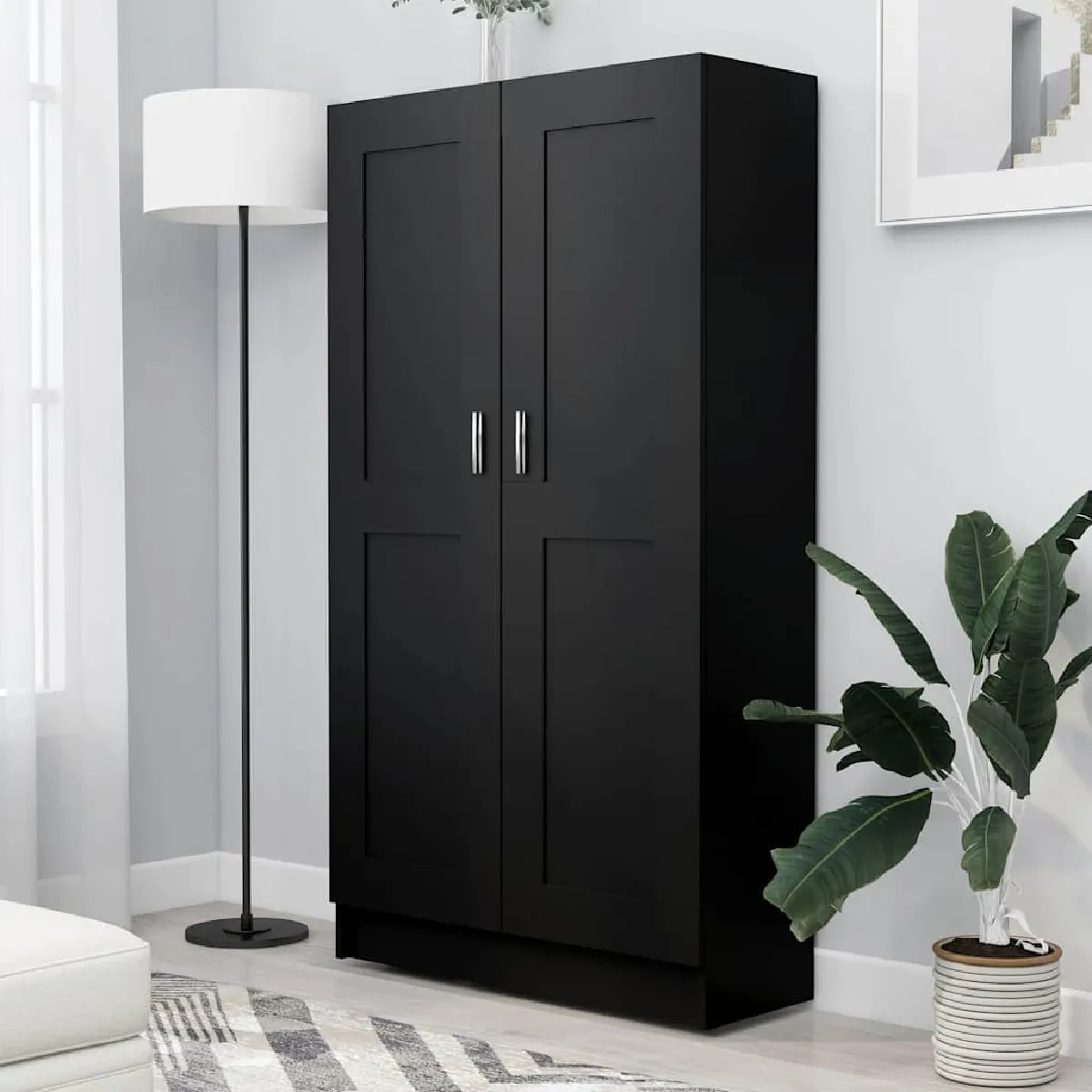 Vidaxl Bibliothèque Noir 82,5x30,5x150 cm
