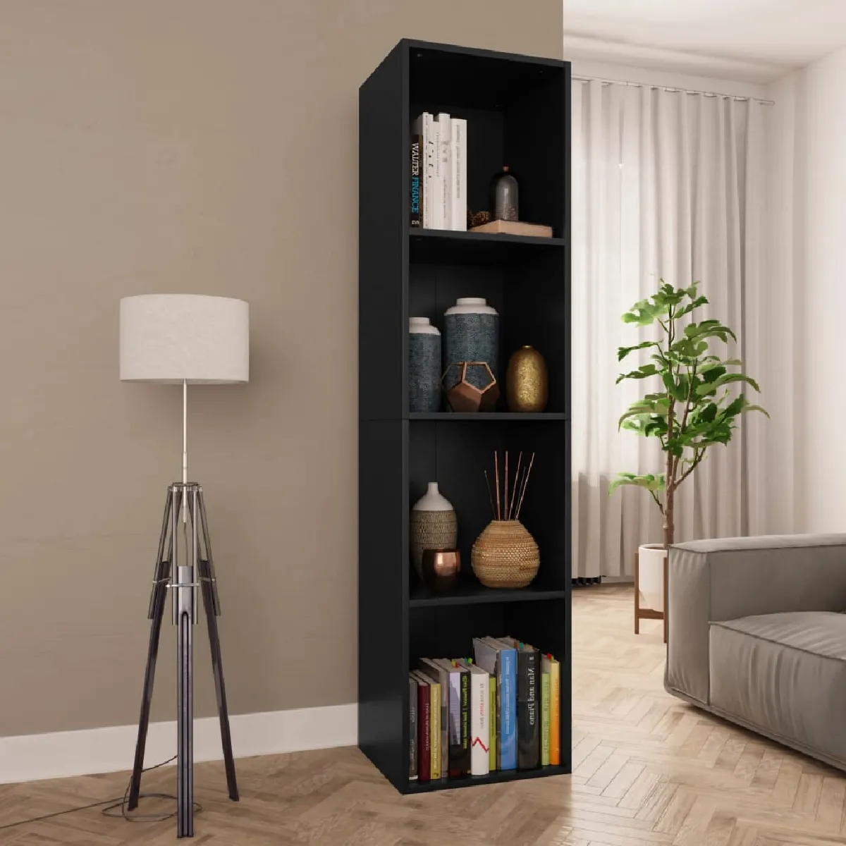 vidaXL Biblioth&egrave;que/Meuble TV Blanc/Bois - 36x30x143 cm