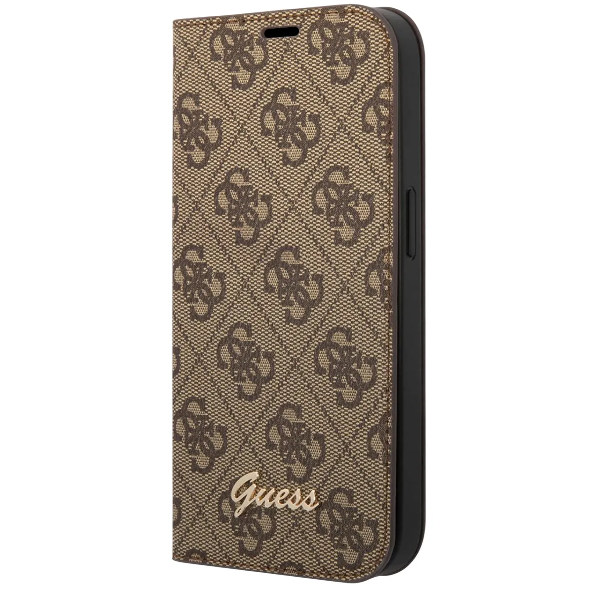 Guess Marron Étui Folio Pour Iphone 14 Pro Max Imprimé 4G Tendance - Neuf - Image 2