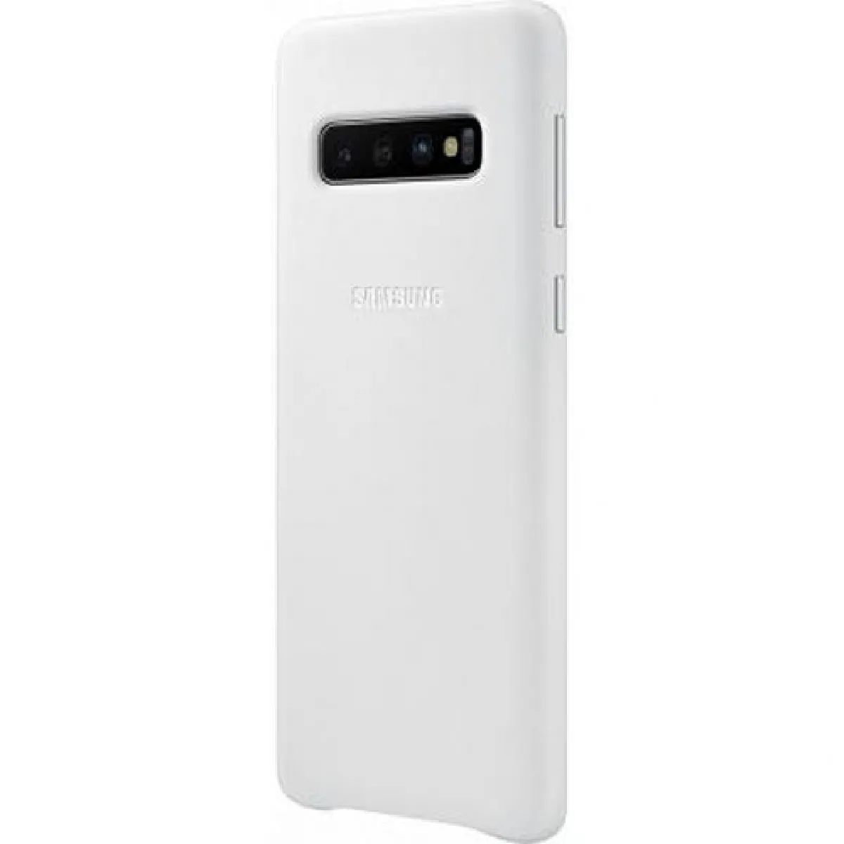 Samsung Coque Cuir Galaxy S10 - Blanc