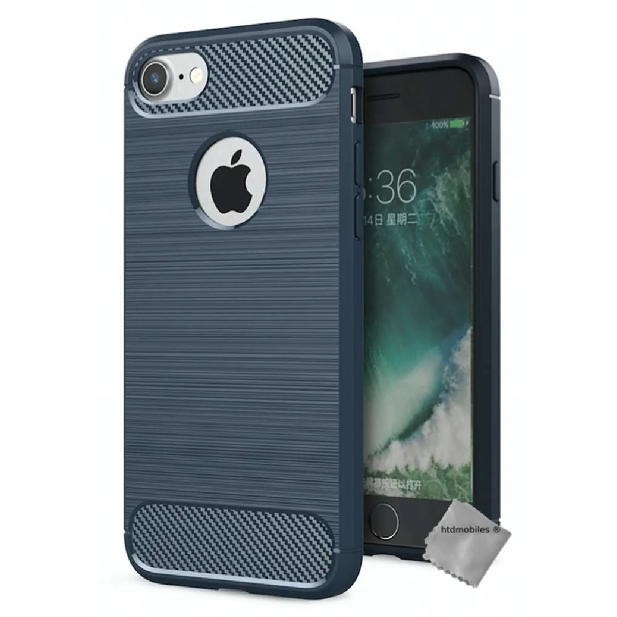 Htdmobiles Bleu Htd Mobiles Coque Iphone Se (2022) - Foncé