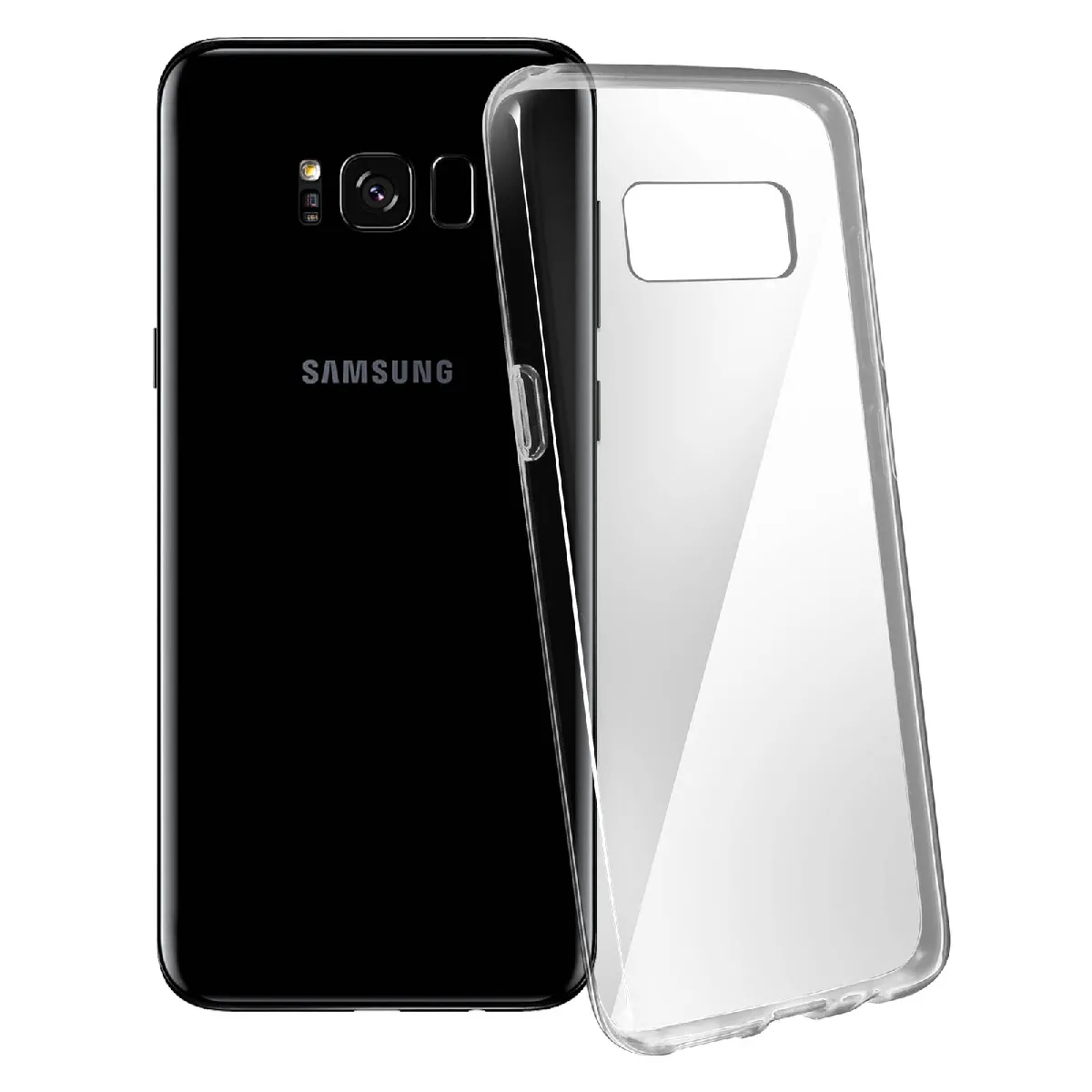 Avizar Coque Galaxy S8 Protection Silicone Gel Souple Antirayures Transparent