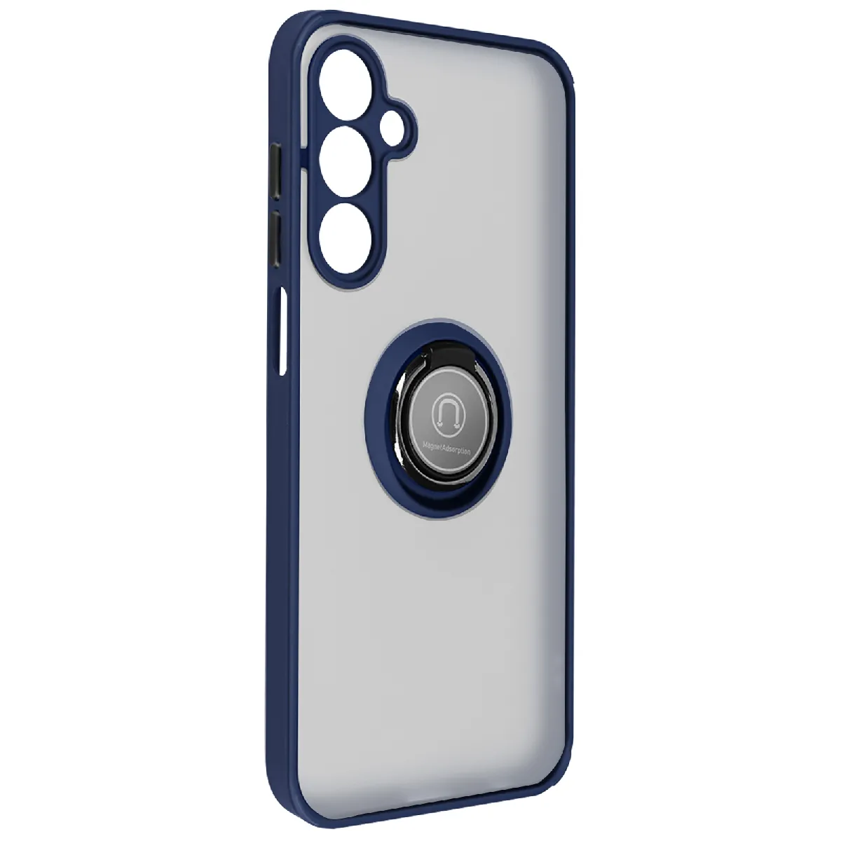 Avizar Bleu Coque Pour Samsung Galaxy A25 5G Bague Métallique Fonction Support Nuit